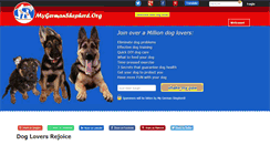 Desktop Screenshot of mygermanshepherd.org